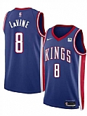 Men's Sacramento Kings #8 Zach LaVine Blue 2025 City Edition Stitched Jersey Dzhi,baseball caps,new era cap wholesale,wholesale hats